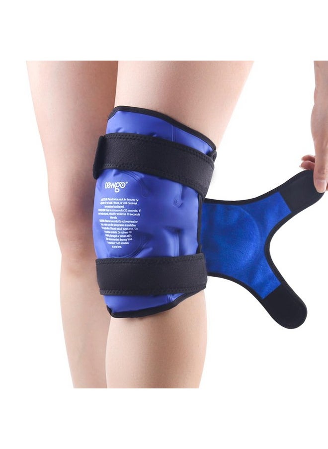 NEWGO NEWGO Ice Pack for Knee Replacement Surgery, Reusable Gel Cold Pack Wrap Around Entire Knee for Knee Injuries, Pain Relief, Swelling, Bruises  - Image 1