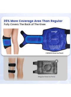 NEWGO NEWGO Ice Pack for Knee Replacement Surgery, Reusable Gel Cold Pack Wrap Around Entire Knee for Knee Injuries, Pain Relief, Swelling, Bruises  - Image 3