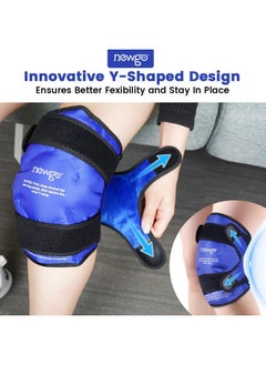 NEWGO NEWGO Ice Pack for Knee Replacement Surgery, Reusable Gel Cold Pack Wrap Around Entire Knee for Knee Injuries, Pain Relief, Swelling, Bruises  - Image 4