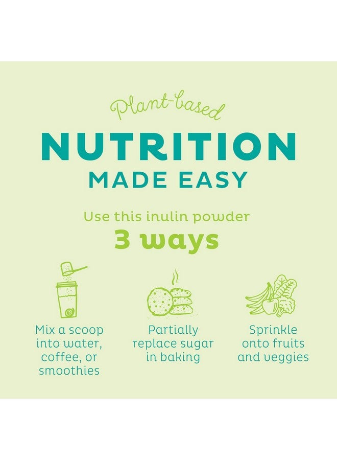 KOS Organic Inulin Powder, Unflavored & Unsweetened Superfood - Vegan Inulin for Prebiotic Intestinal Support, Digestive Health Promoting - USDA Certified, Non-GMO, Soy & Gluten-Free, 112 Servings Bag - Image 4