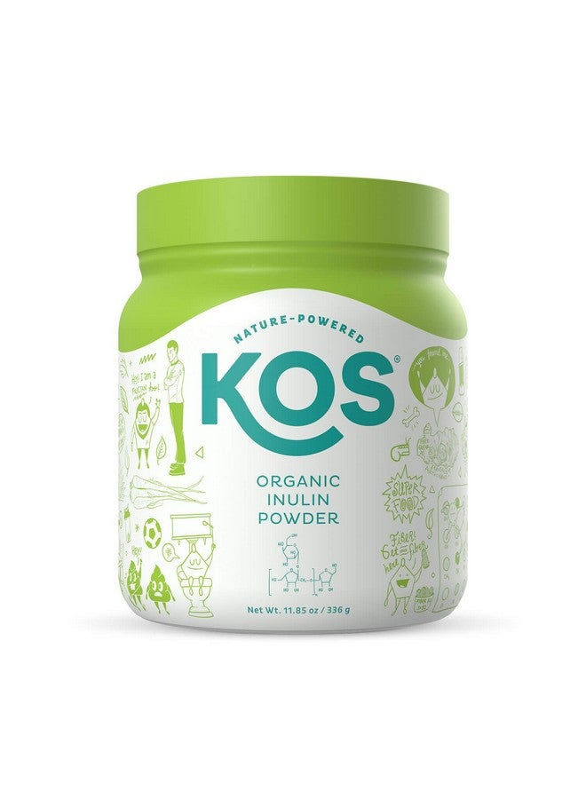 KOS Organic Inulin Powder, Unflavored & Unsweetened Superfood - Vegan Inulin for Prebiotic Intestinal Support, Digestive Health Promoting - USDA Certified, Non-GMO, Soy & Gluten-Free, 112 Servings Bag - Image 1