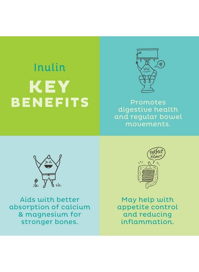 KOS Organic Inulin Powder, Unflavored & Unsweetened Superfood - Vegan Inulin for Prebiotic Intestinal Support, Digestive Health Promoting - USDA Certified, Non-GMO, Soy & Gluten-Free, 112 Servings Bag - Image 2