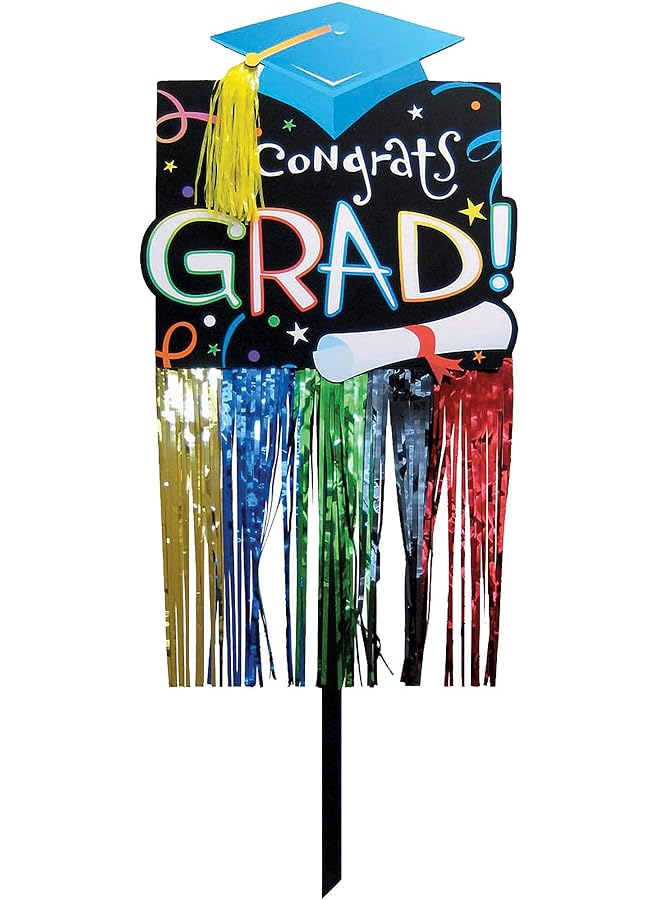 أمسكان التخرج مزين بعلامة ساحة الفويل مقاس 23.5 بوصة × 13 بوصة