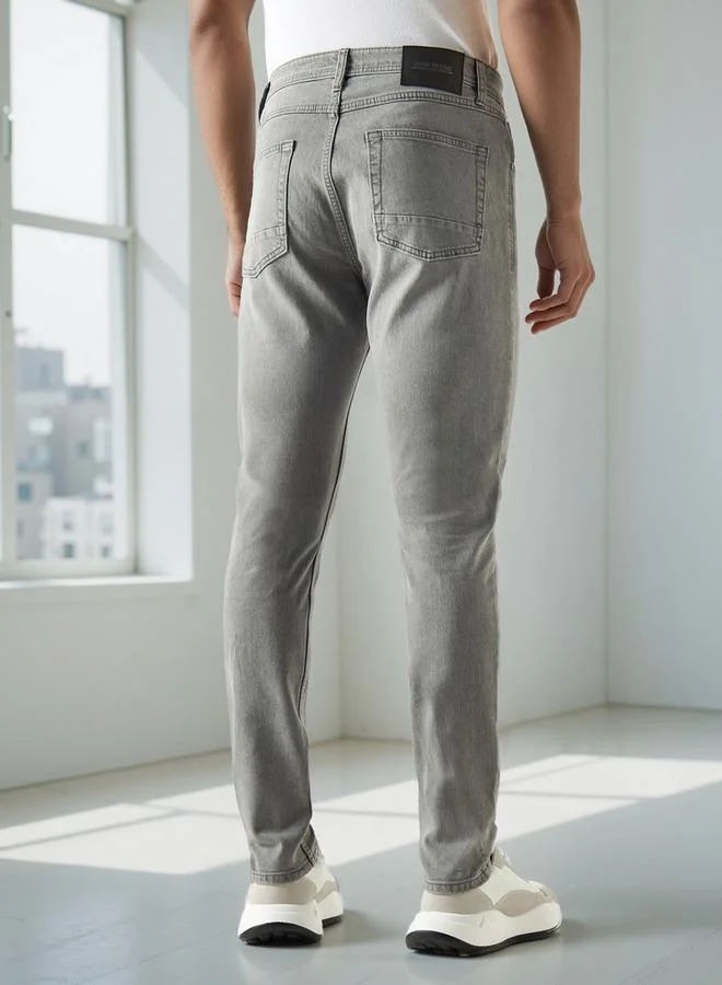 Splash FAV GREY Men Skinny Fit High Rise Jeans for Men | Best Price UAE