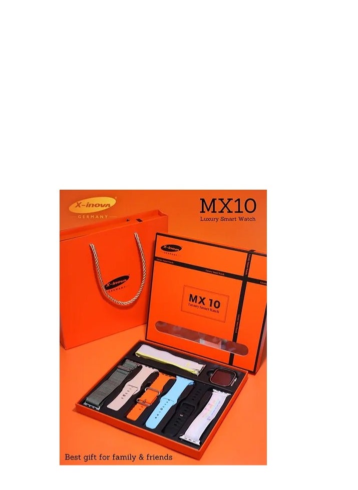 X-Inova - MX10 - Luxury Smart Watch 7 Watch Bands - Golden - Image 1