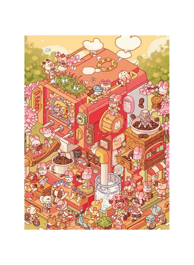 Pintoo Jigsaw Puzzles 1200 Piece for Adults - Memeko - Coffee Studio Beautiful Plastic Puzzle for Home Decor Zero Dust Easy Storage [H3589] - Image 1