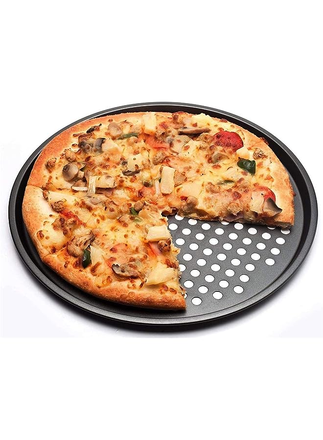 الصلب نونستيك بيتزا مقلاة خبز صينية 37.5 سنتيمتر طبق بيتزا حامل أطباق خبز المنزل أدوات المطبخ الخبز اكسسوارات - Image 1