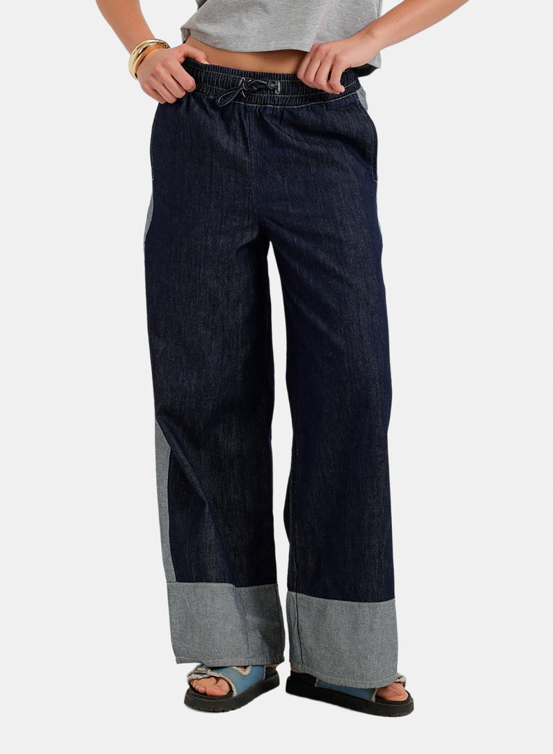 Carina Two-Tone Denim Pants - Image 1