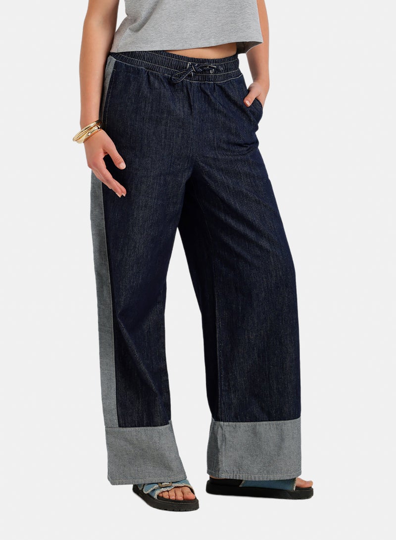 Carina Two-Tone Denim Pants - Image 2