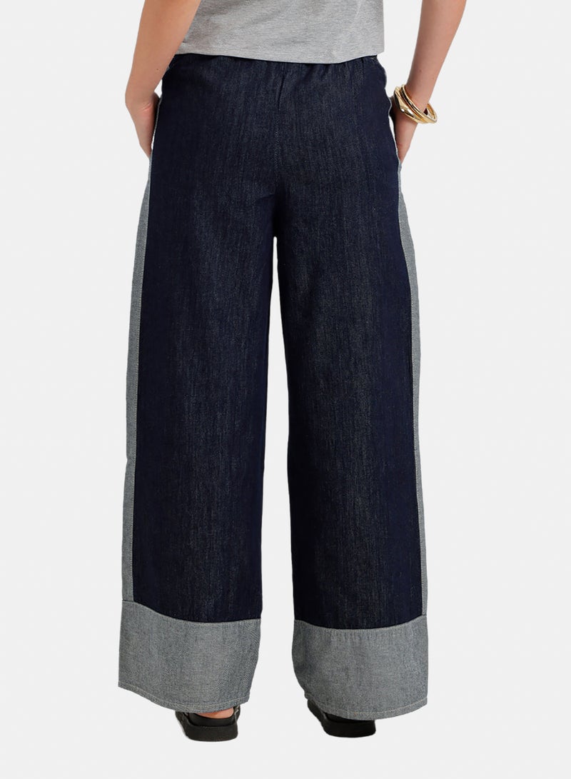 Carina Two-Tone Denim Pants - Image 4