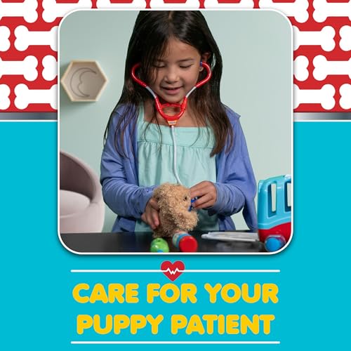 Toysmith My World My Play Vet Set with Puppy and Accessories Examine and Treat Play Vet Set 6 Piece Set Includes Puppy Patient Doctor Tools Crate Great Gift for Boys and Girls for Ages 3 - Image 5