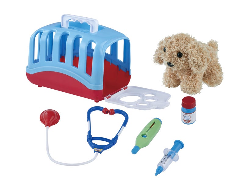 Toysmith My World My Play Vet Set with Puppy and Accessories Examine and Treat Play Vet Set 6 Piece Set Includes Puppy Patient Doctor Tools Crate Great Gift for Boys and Girls for Ages 3 - Image 3