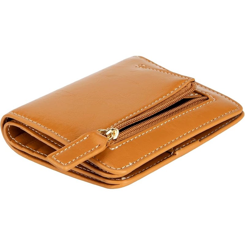 ITSLIFE Women's Rfid Blocking Small Compact Bifold Leather Pocket Wallet Ladies Mini Purse with id Window - Image 5