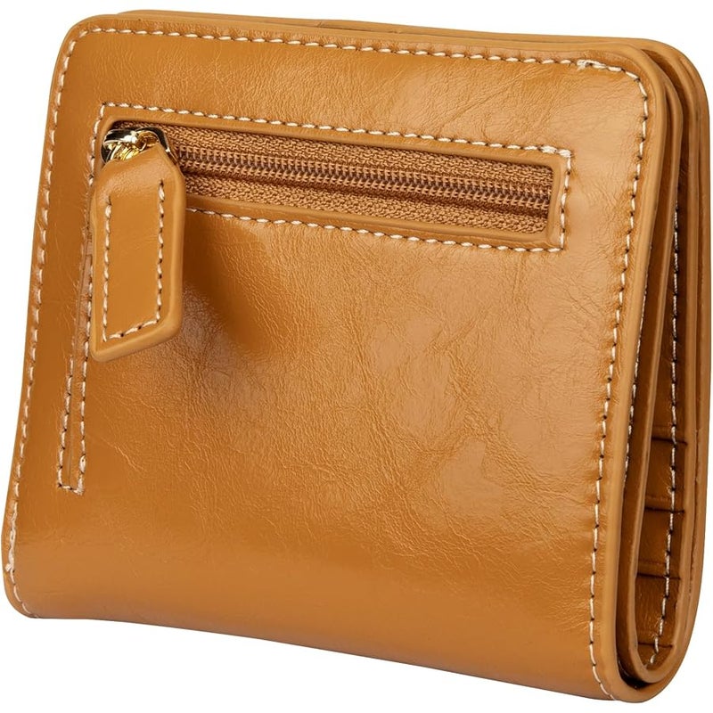 ITSLIFE Women's Rfid Blocking Small Compact Bifold Leather Pocket Wallet Ladies Mini Purse with id Window - Image 1