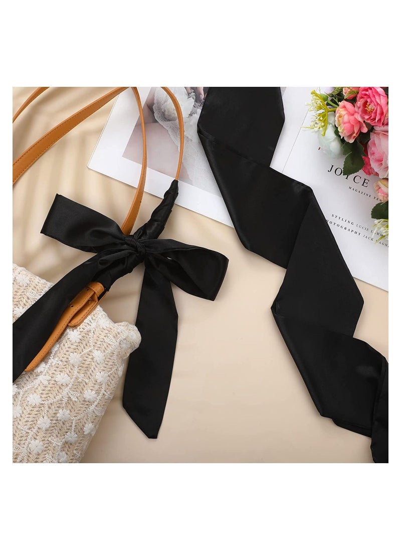 Y&D - 2 Pieces Satin Belt Sash, 2-inch and 4-inch Wide Sash Bridal Wedding Double Side Ribbon Belts Classic Dresses Tie Bows Waist for Women Bridesmaid - Image 1