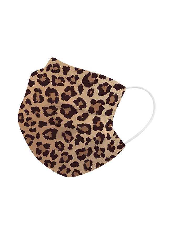 NIBEMINENT 50-Piece Leopard Design Disposable Face Masks - Image 2