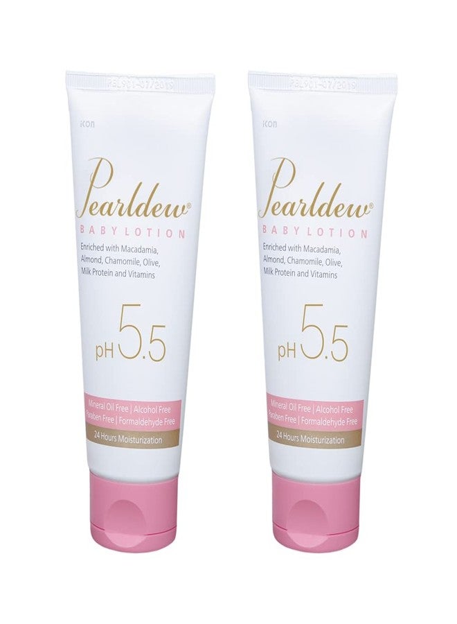 Pearldew Baby Lotion (100 ml- Pack Of 2) With Aloe Vera, Calendula, Coco Butter, Grapeseed Oil, Macadamia, Olive Oil, Chamomile, Passion Fruit Oil & Almond Oil | Paraben Free |( 100 ml - Pack Of 2) - Image 1