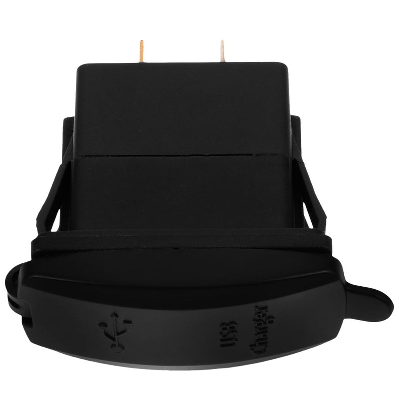 Dual USB Car Charger Black Nylon PVC Water Resistant Overheat Safety Feature - Image 2