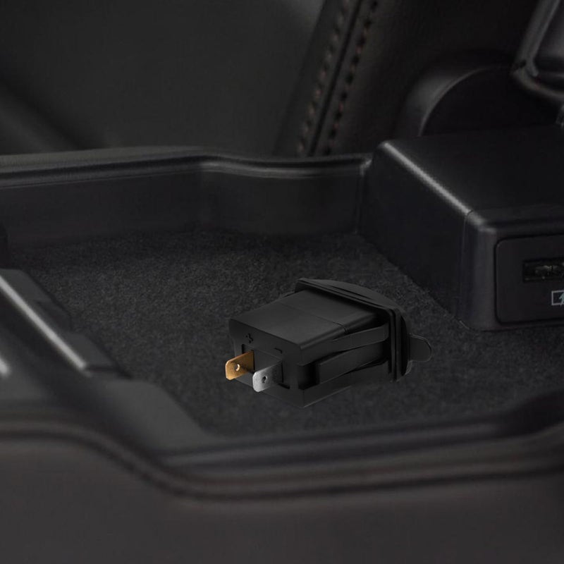 Dual USB Car Charger Black Nylon PVC Water Resistant Overheat Safety Feature - Image 5
