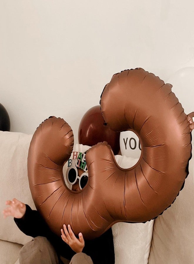 IWERP Dark Brown 3 Balloon, Coffee Brown Number Balloons 40 Inch, Chocolate Brown 3rd Birthday Decorations for Kids Girls Boys, Men Women Brown Party Supplies for Party Decorations, Number 3 Balloon - Image 3