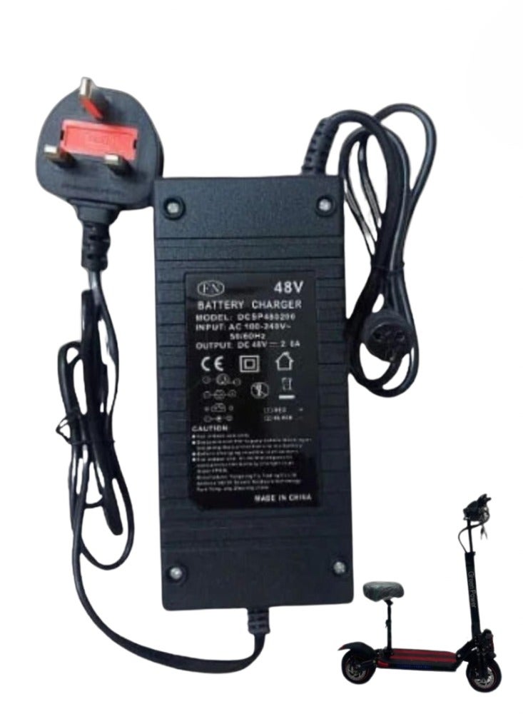 Generic 48V Electric Scooter Charger with Three Outlets 