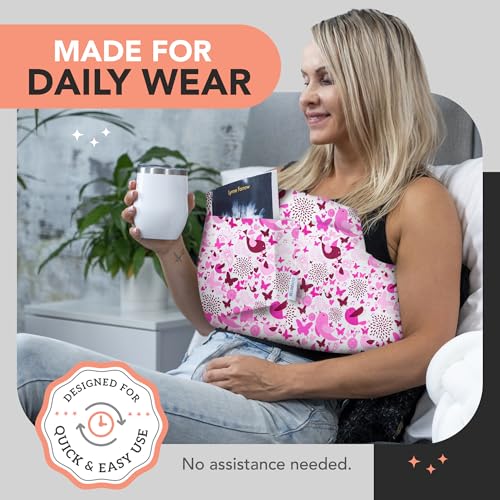 W&F HOME وسادة W&F HOME لعملية استئصال الثدي المزدوج بعد جراحة سرطان الثدي، وسادة قلب لهدايا ما بعد جراحة القلب لمرضى الاستئصال، وسائد الثدي للنوم، وسائد استئصال الورم، الطيور - Image 5