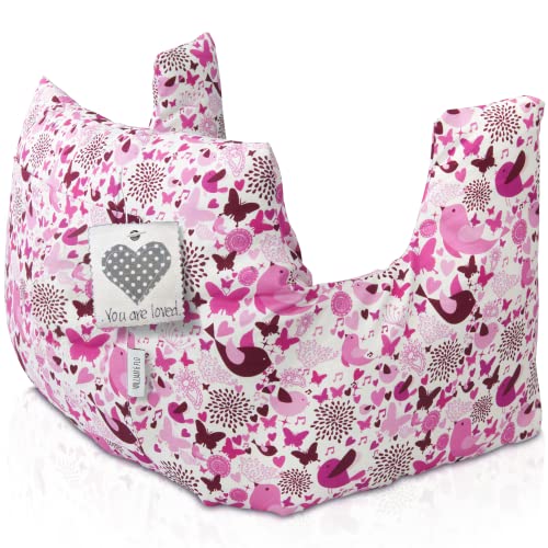 W&F HOME وسادة W&F HOME لعملية استئصال الثدي المزدوج بعد جراحة سرطان الثدي، وسادة قلب لهدايا ما بعد جراحة القلب لمرضى الاستئصال، وسائد الثدي للنوم، وسائد استئصال الورم، الطيور - Image 1