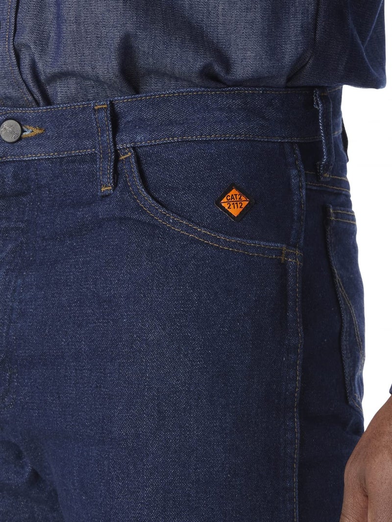 Wrangler Men's FR Flame Resistant Original Fit Jean Blue 32W x 32L - Image 3