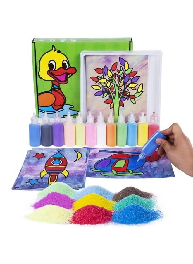 الأطفال ديي لون الرمال اللوحة جمع الأطفال فن الرسم لعبة تعليمية ممارسة التدريب العملي على القدرة - Image 2