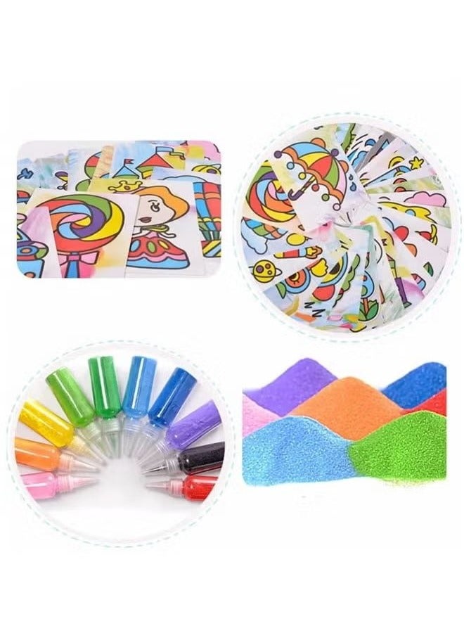 الأطفال ديي لون الرمال اللوحة جمع الأطفال فن الرسم لعبة تعليمية ممارسة التدريب العملي على القدرة - Image 5