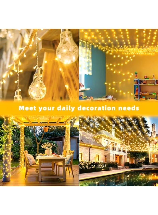 Lavish Warm White AA Battery Powered LED String Lights | 10 Meter | 70 LEDs | 2 Lighting Modes | Waterproof | ON/OFF Battery Box | Perfect for Christmas, Diwali, Eid, Ramadan, Wedding, Party & Home Decoration - Image 5
