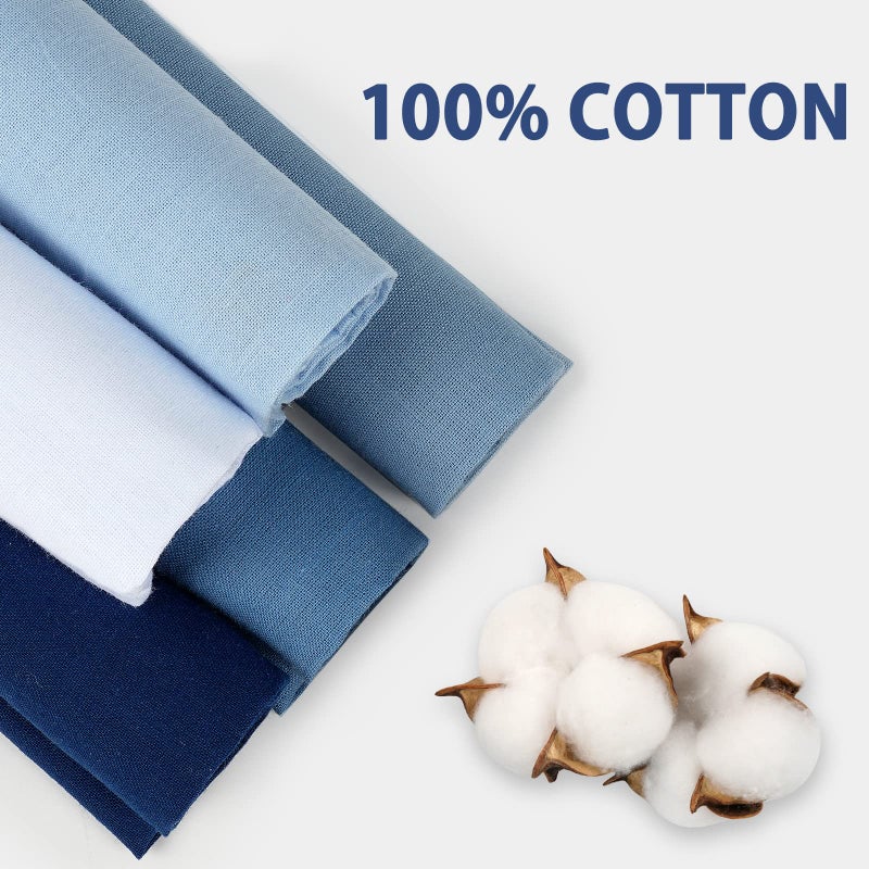 Selected Hanky 100% Pure Cotton Handkerchief with Stiching Assorted Color for Father's Day Gift - Image 2