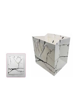 PARTY FUN Paper Gift Bag Perfect for Birthday, Wedding, Anniversary, and Special Occasions 21x22x17cm White Color  - Image 2