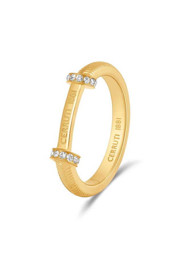 شيروتي 1881 خاتم ماتيلدي مطلي بالذهب محفور مقاس - Image 1