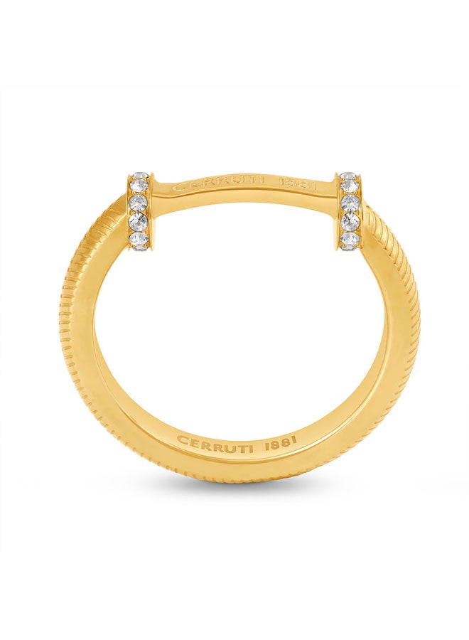 شيروتي 1881 خاتم ماتيلدي مطلي بالذهب محفور مقاس - Image 3