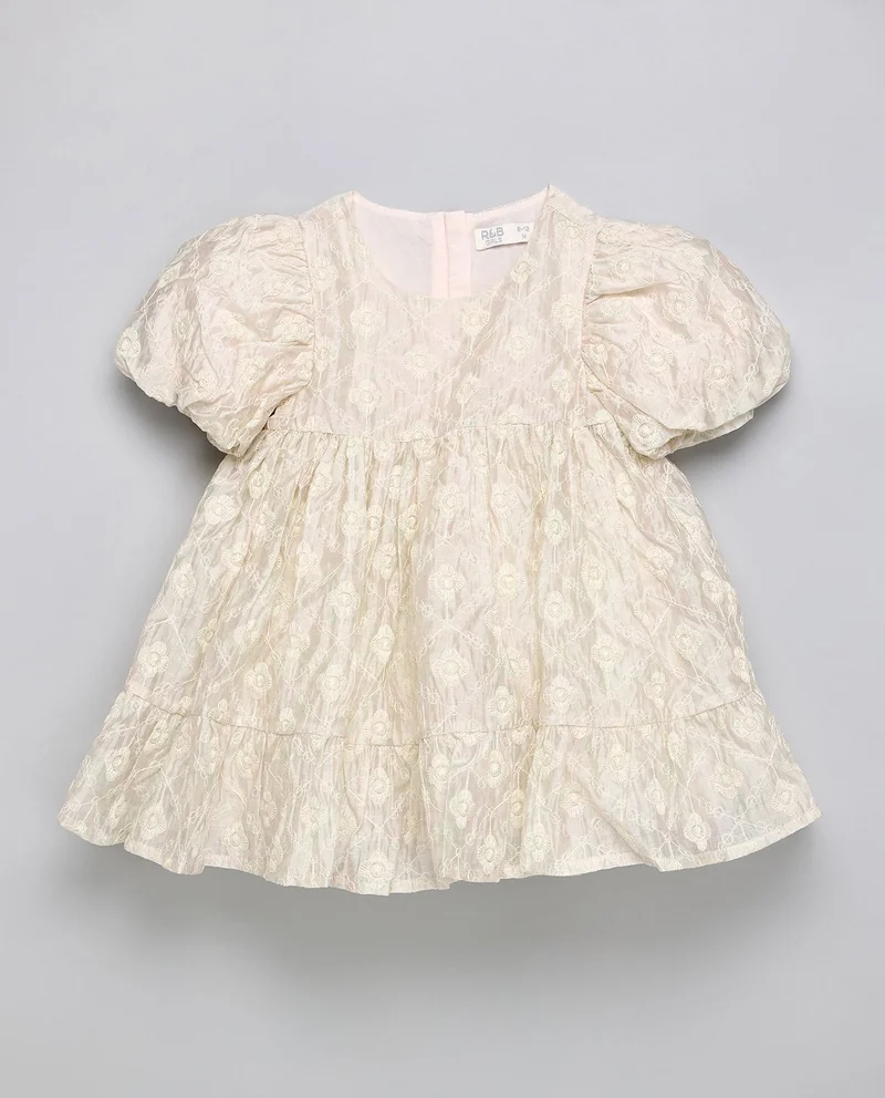 أر أند بي Embroidered Tiered Dress With Bloomers