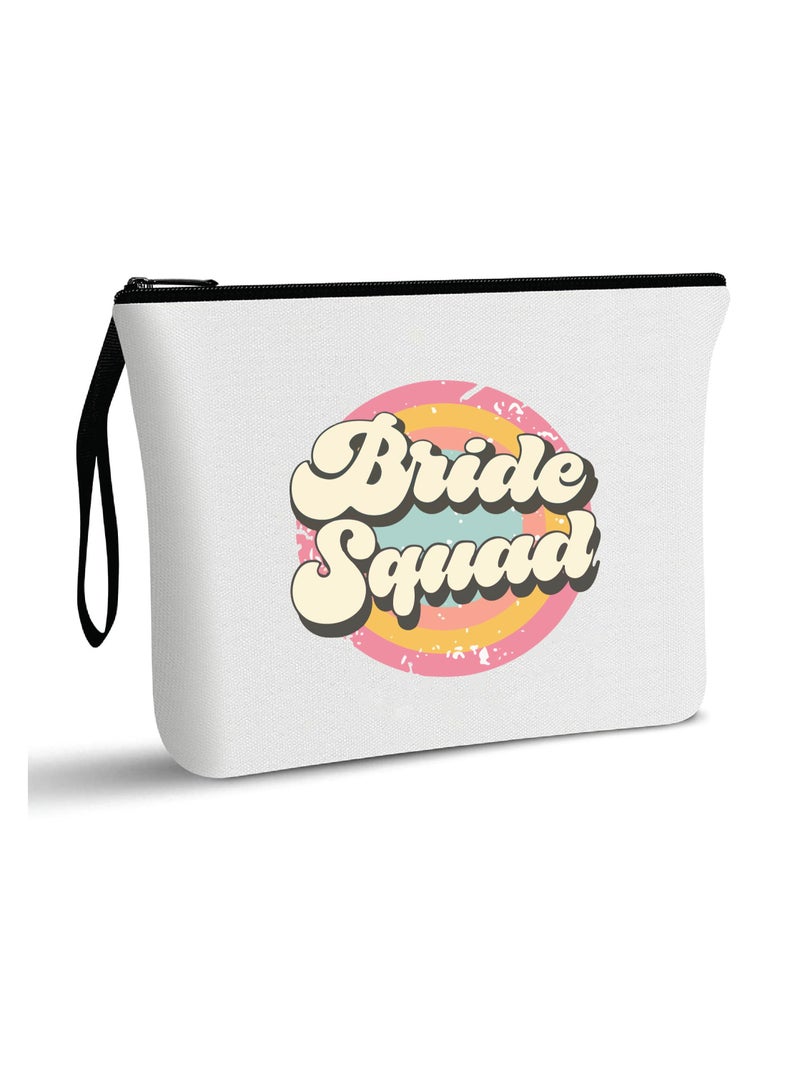 PRINTSHOP4ME Bride Squad Cosmetic Bags for Your Wedding Crew - Cosmetic Pouches - Makeup Bags for the Perfect Pre-Wedding Party - Image 1