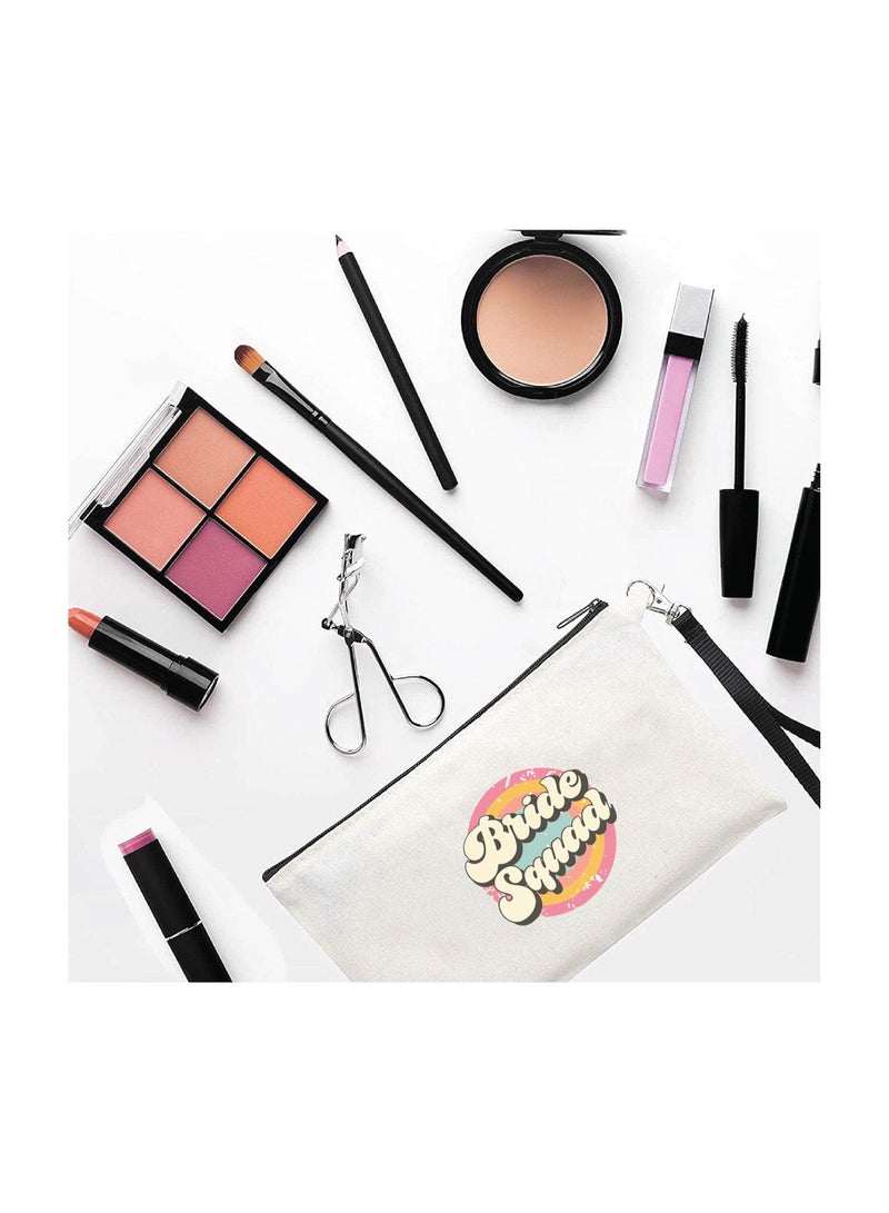 PRINTSHOP4ME Bride Squad Cosmetic Bags for Your Wedding Crew - Cosmetic Pouches - Makeup Bags for the Perfect Pre-Wedding Party - Image 2
