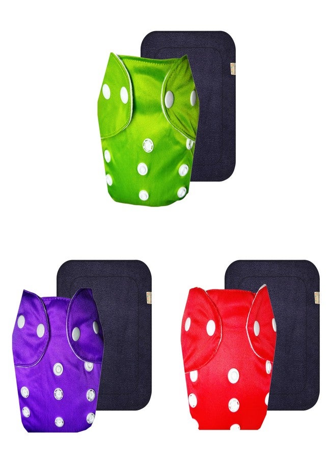 Dumbledo Lite Cloth Diaper with Gray Insert (Pack of 3) | Soft & Gentle | Leakproof | Quick Dry | Trusted by Moms | 3 Months - 2 Years | Unisex Baby - Image 1