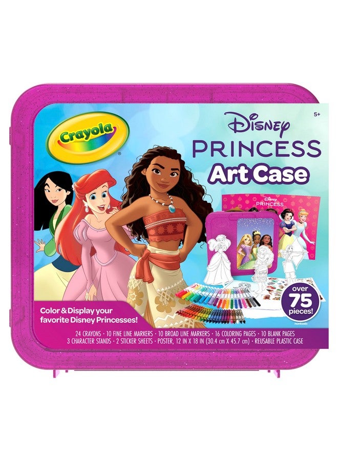 Crayola Disney Princess Art Case (75ct) Art Kit for Kids, Art Supplies, Disney Coloring Set, Disney Toys, Gift for Girls & Boys - Image 2