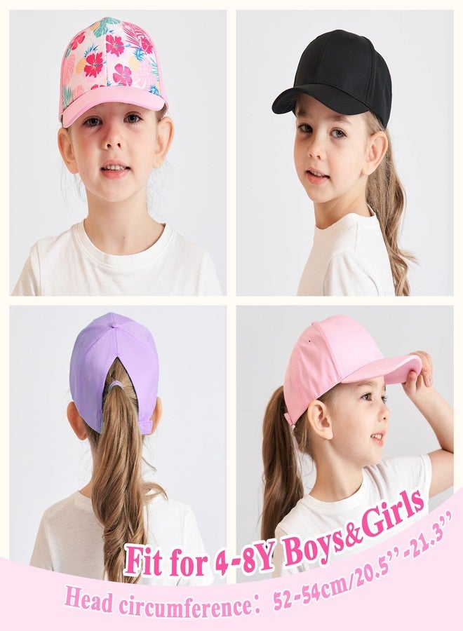 Zsedrut Toddler Girl Baseball Cap Kids Adjustable Ponytail Sun Hat Baby Lightweight Trucker Hats (Pink Tie-dye) - Image 4