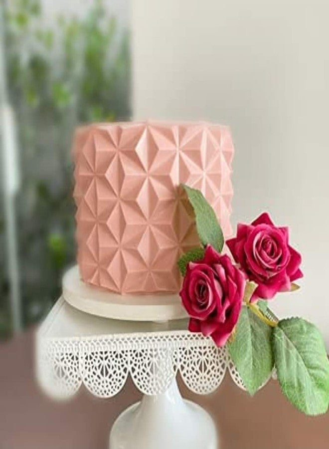 CHOCO DECOR The Cake Affairs New Origami PVC Mould | Cake Decoration Origami Wave Design PVC Mould Tool | Pattern Cake Wave Origami Decoration | (Pyramid) Pack of 1 - Image 2