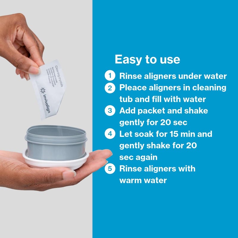 INVISALIGN بلورات تنظيف إنفزلاين للموصلات الشفافة والحافظات، (50 عبوة) - Image 4