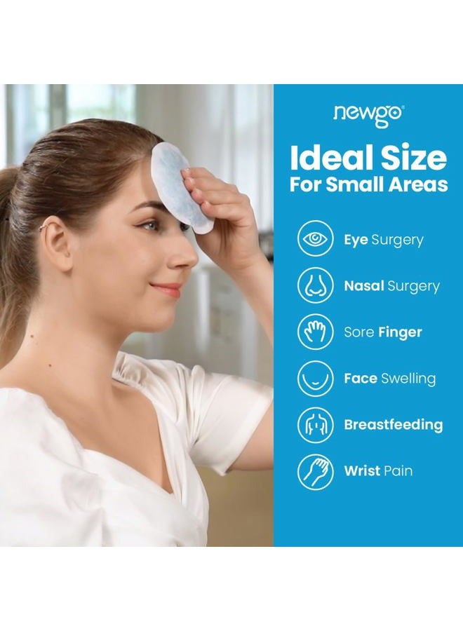 NEWGO Small Ice Packs for Injuries, 6 Pack Round Ice Packs for Face, Hot and Cold Gel Ice Pack Circular Cold Compress with Cloth Backing & Sleeve for Pain Relief, Toothaches, Breast Surgery - Image 4