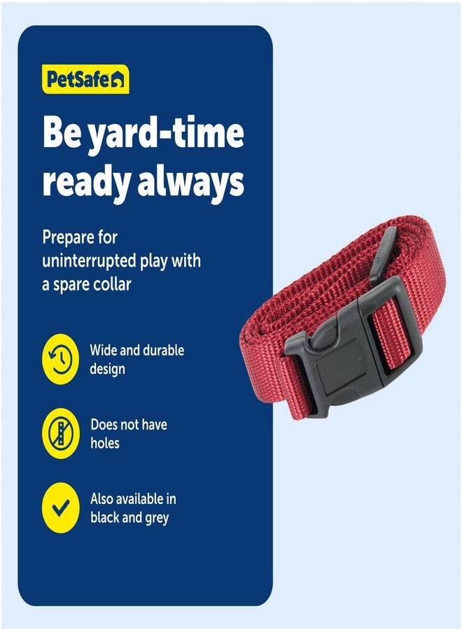 بيت سيف حزام بديل لطوق PetSafe مقاس 3/4 بوصة بلون أحمر صدئ، بدون ثقوب - حزام قابل للتعديل - تصميم من النايلون المتين - مشبك سريع الفتح - متوافق مع أطواق السياج اللاسلكي وأطواق منع النباح - 30 بوصة - أحمر صدئ - Image 4