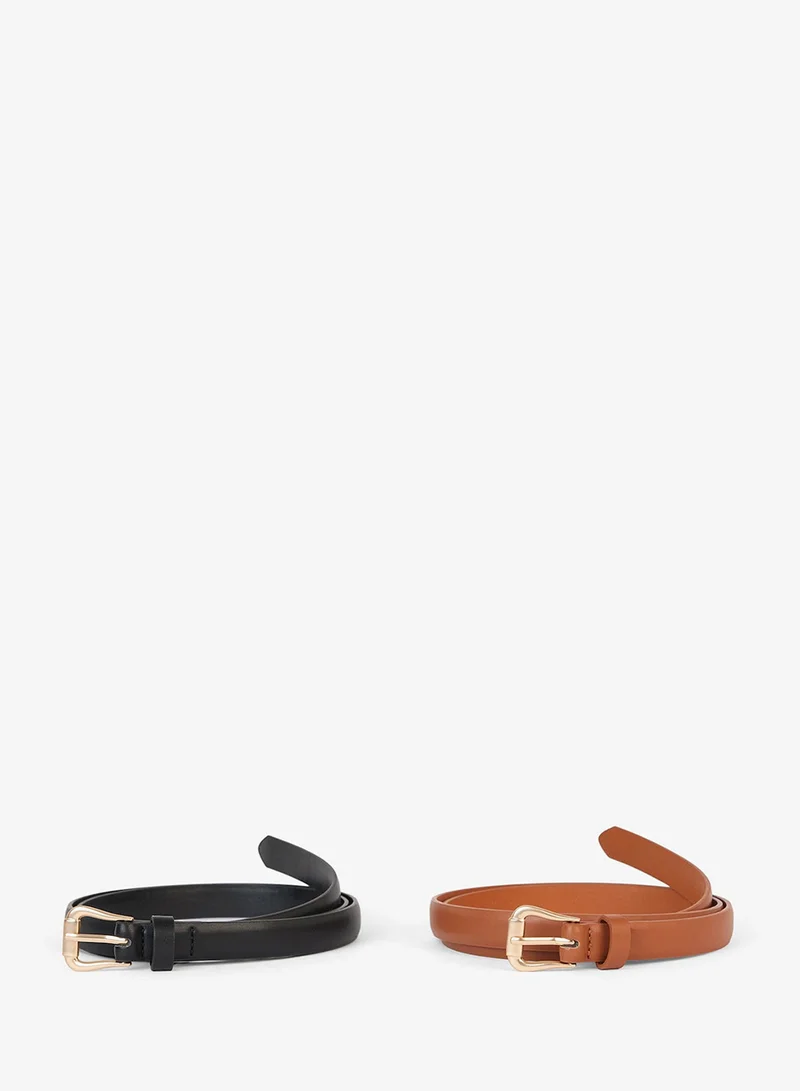 Woman Faux Leather Dual