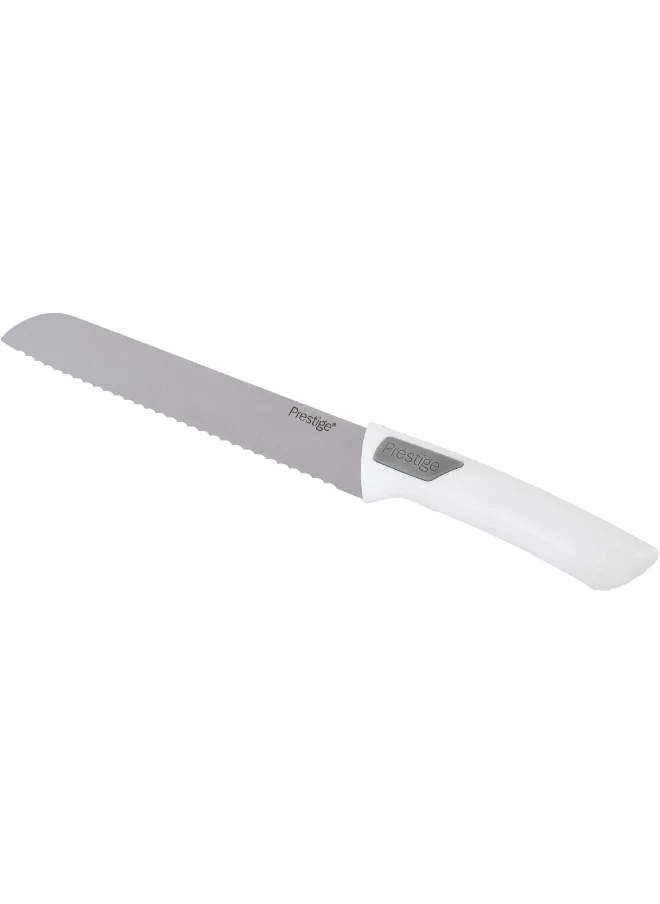 Prestige Prestige Plastic Basic Advanced 20Cm/8In Bread Knife White/Silver/Grey 8inch