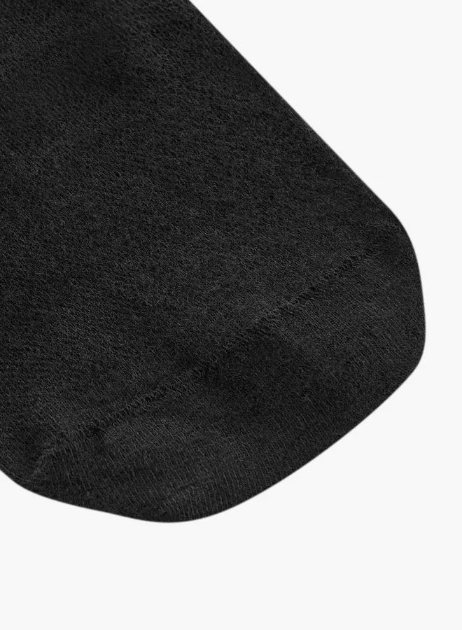 Dash Logo Print Non Terry Ankle Length Socks - Set of 3
