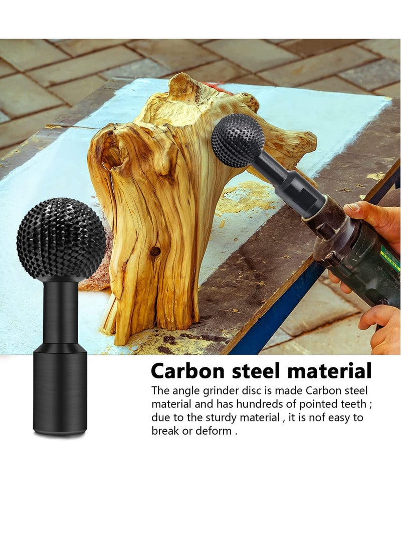KASTWAVE Spherical Rotary Burr, Carbon Steel Wood Carving Polishing Engraving Drilling Bit Grinding Head, 14mm Spherical Grinding Head for 115/125 Angle Grinder  - Image 5