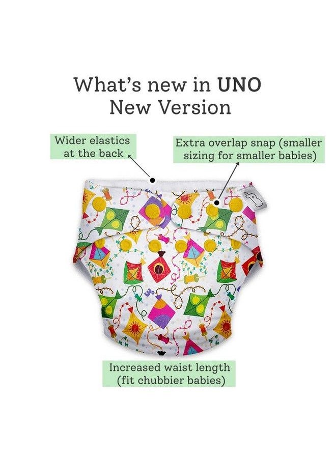 New Uno Freesize Cloth Diaper ; Cloth Diaper For Babies 3M To 3Y ; Washable & Reusable Cloth Diaper ; Comes With Cloth Diaper Insert ; 1 Diaper And 1 Organic Cotton Soaker